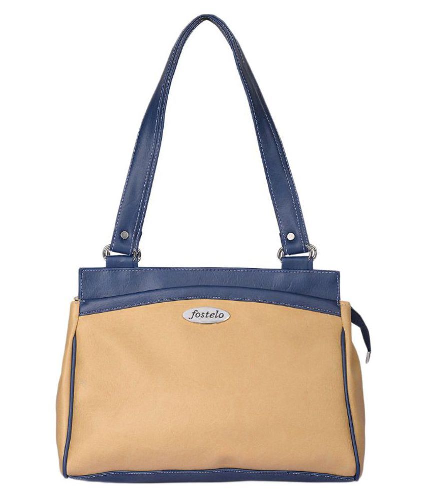 Fostelo Beige Fabric Shoulder Bag Buy Fostelo Beige Fabric Shoulder Bag Online at Best Prices