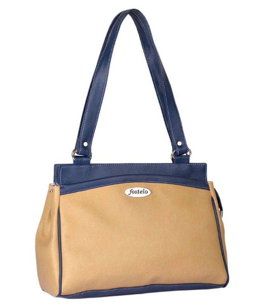 Fostelo Beige Fabric Shoulder Bag Buy Fostelo Beige Fabric Shoulder Bag Online at Best Prices