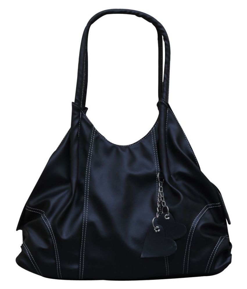     			Fostelo -   Black Faux Leather Shoulder Bag