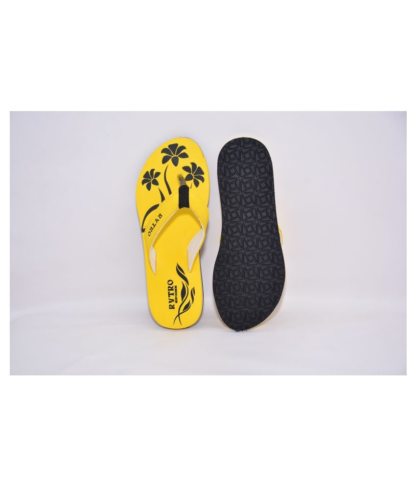 RYTRO WOMEN AMAZING Yellow Slippers Price in India- Buy RYTRO WOMEN AMAZING Yellow Slippers 