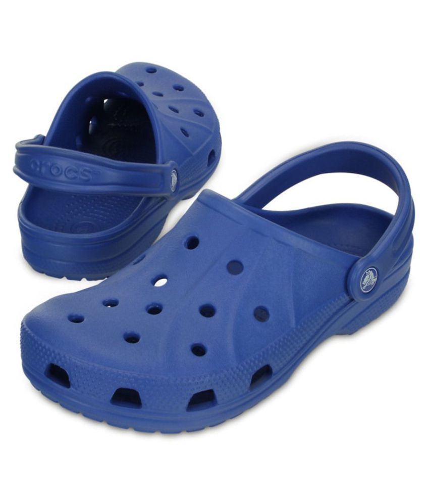 blue clear crocs