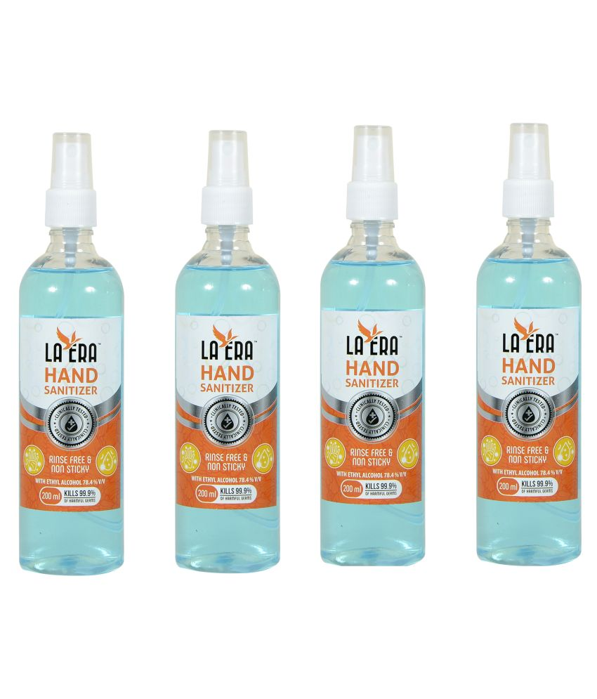 LA ERA Spray Hand Sanitizer 200 mL Pack of 4 Buy LA ERA Spray Hand