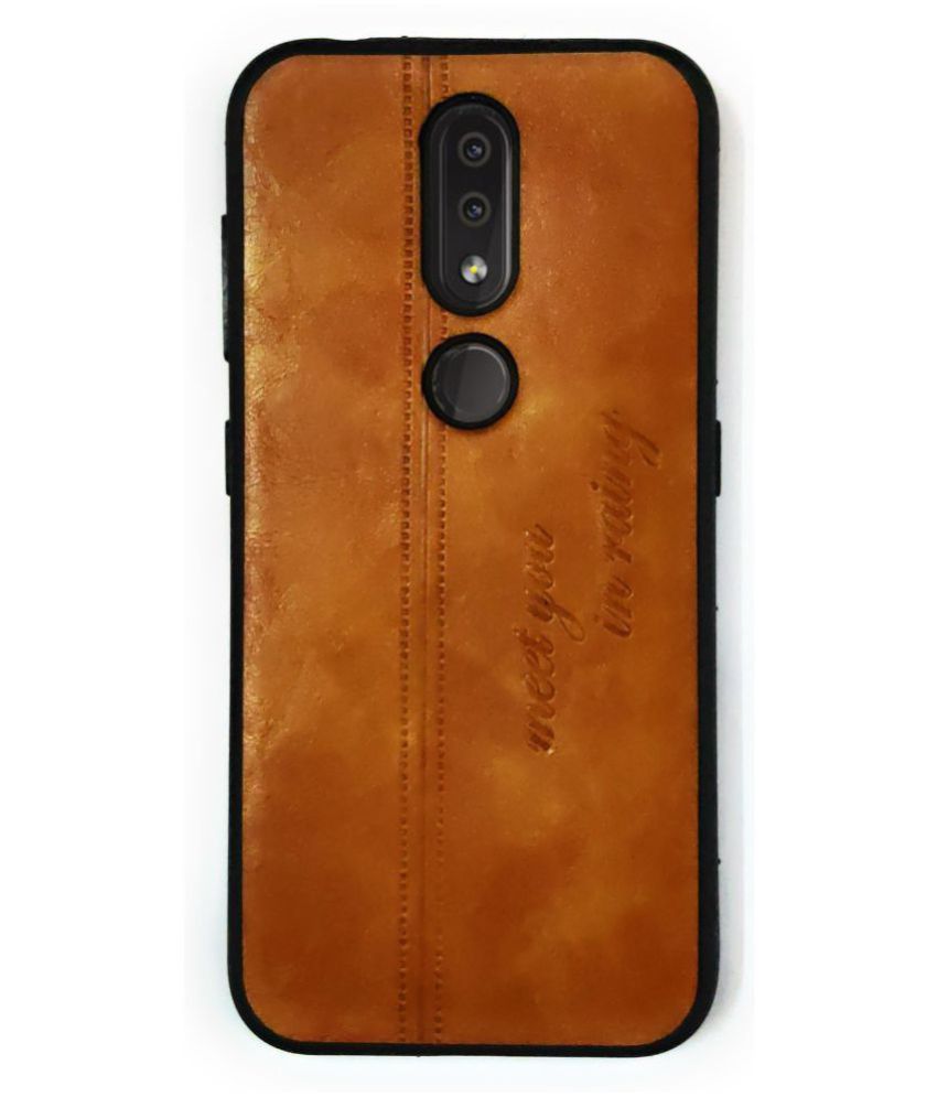     			Nokia 4.2 Plain Cases NBOX - Yellow Matte Finished Back Cover