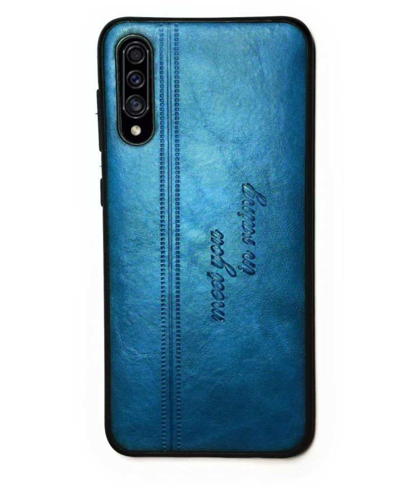     			Samsung Galaxy A30s Plain Cases NBOX - Blue Matte Finished Back Cover