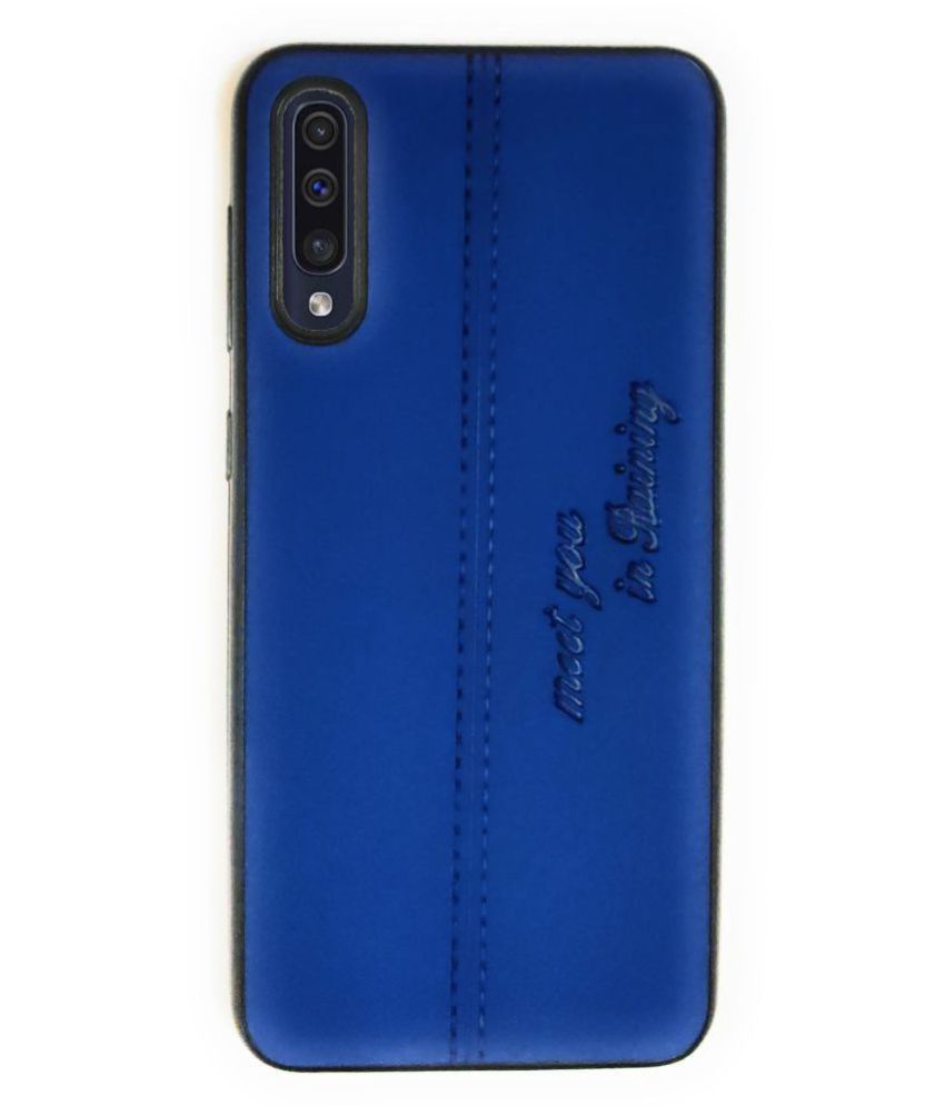     			Samsung Galaxy A50 Plain Cases NBOX - Blue Matte Finished Back Cover