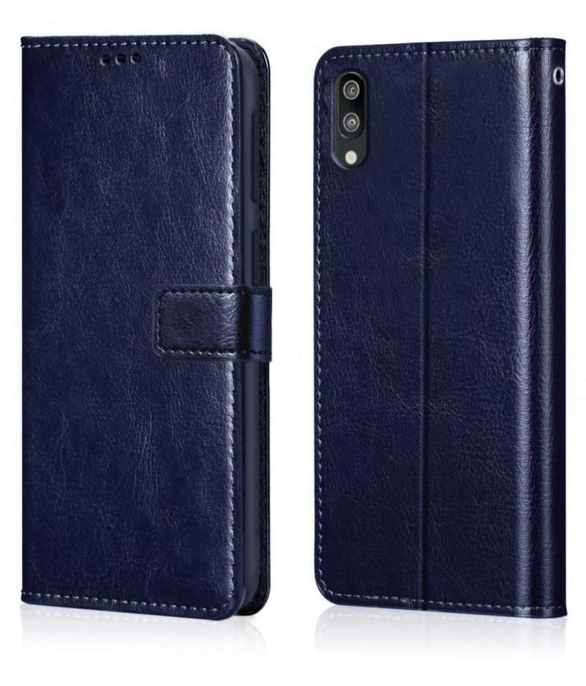     			Samsung Galaxy A10 Flip Cover by NBOX - Blue Viewing Stand and pocket