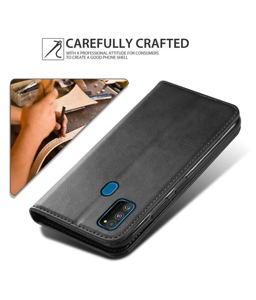 Buy Samsung Galaxy M31 Flip Cover by NBOX Black Viewing Stand and