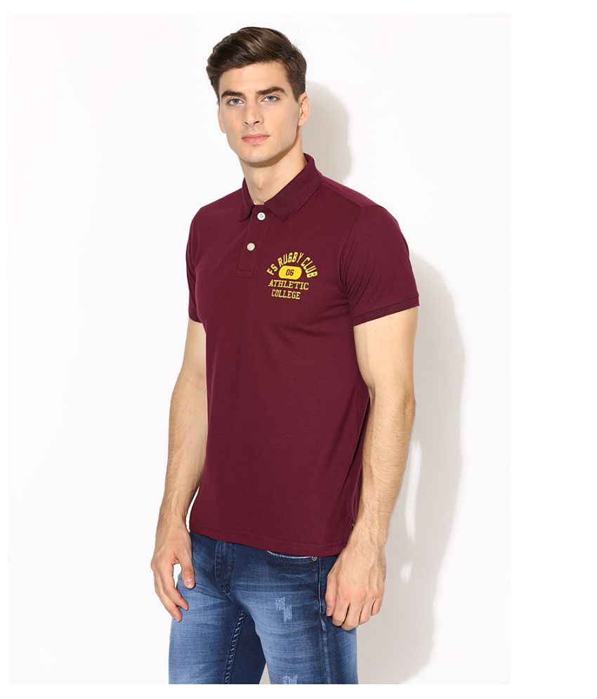 Download V2 Maroon Plain Polo T Shirt - Buy V2 Maroon Plain Polo T ...