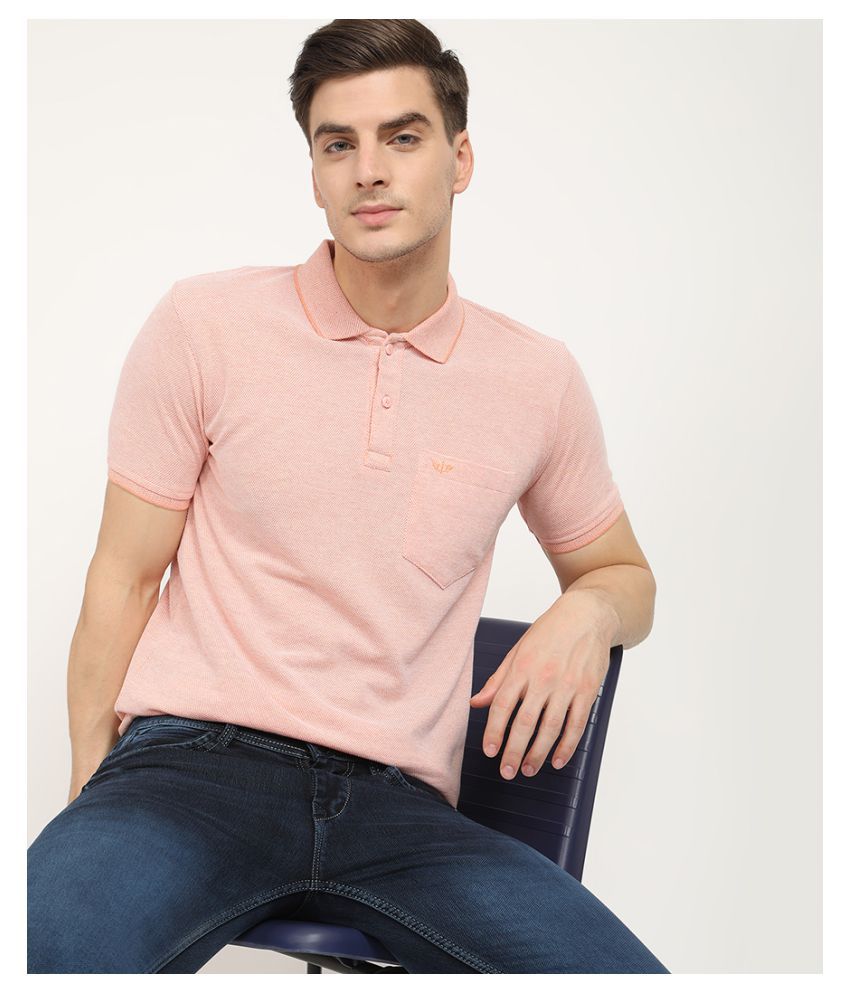 V2 Peach Plain Polo T Shirt - Buy V2 Peach Plain Polo T Shirt Online at ...