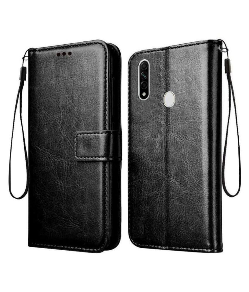     			Vivo Y19 Flip Cover by NBOX - Black Viewing Stand and pocket