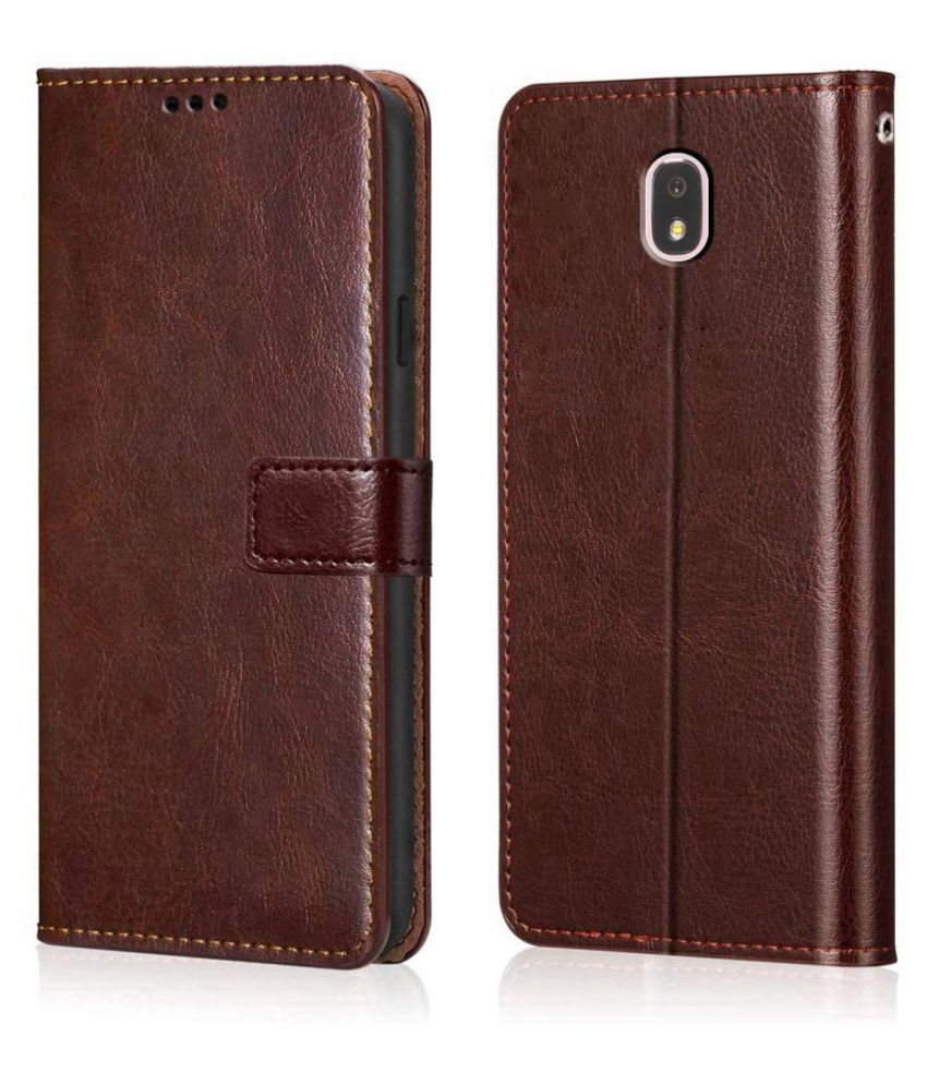     			Xiaomi Redmi 8A Flip Cover by NBOX - Brown Viewing Stand and pocket