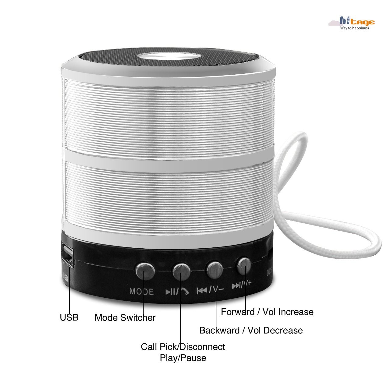 S b m Hitage 887 Bluetooth Speaker Silver Color Buy S b m Hitage