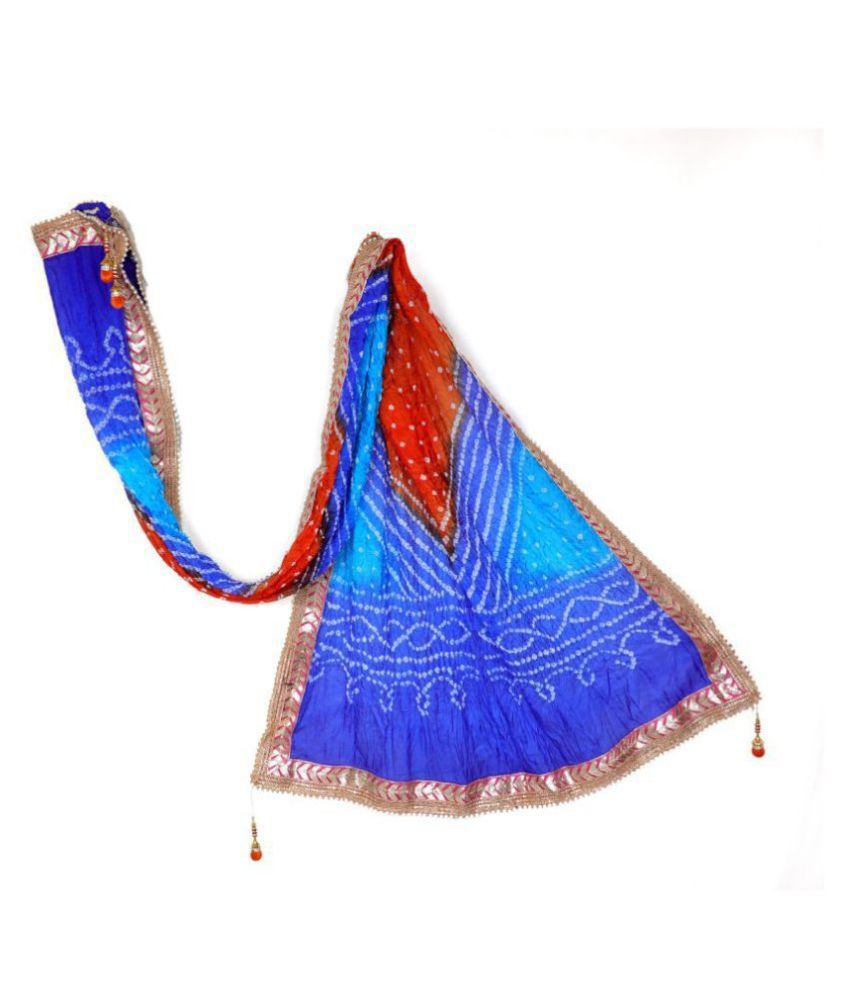     			Aprtim Multicoloured Art Silk Bandhej Dupatta