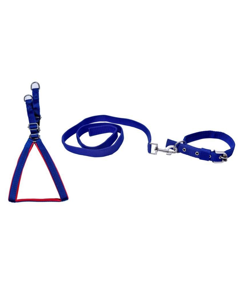     			Tame Love Combo Dog Harness Leash Collar for small pet (Blue Color-0.75 Inch)