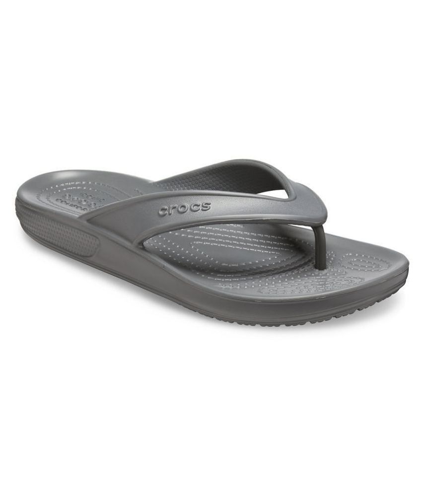 Crocs Gray Slippers Price in India- Buy 