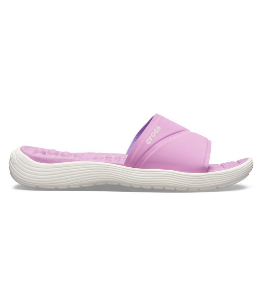 crocs purple slides