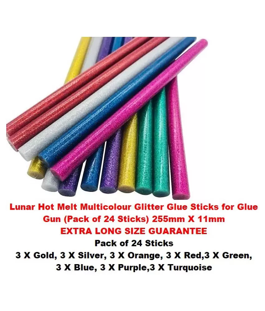 Glitter Hot Glue Sticks - Glitter Red, Green, Silver and Gold