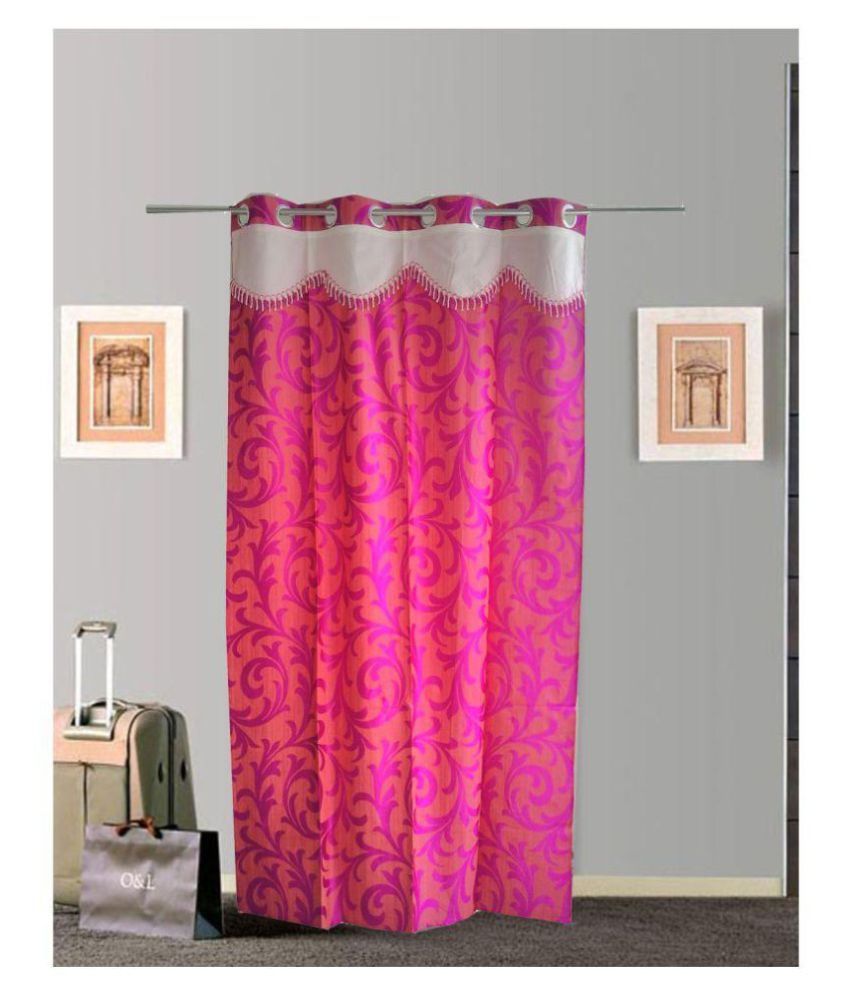     			Tidy Nature Transparent Eyelet Curtain 7 ft ( Pack of 2 ) - Purple