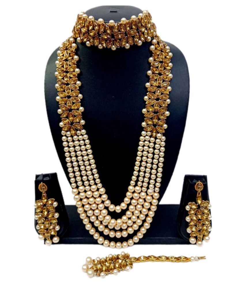 gold combo jewellery set Buy gold combo jewellery set Online in India