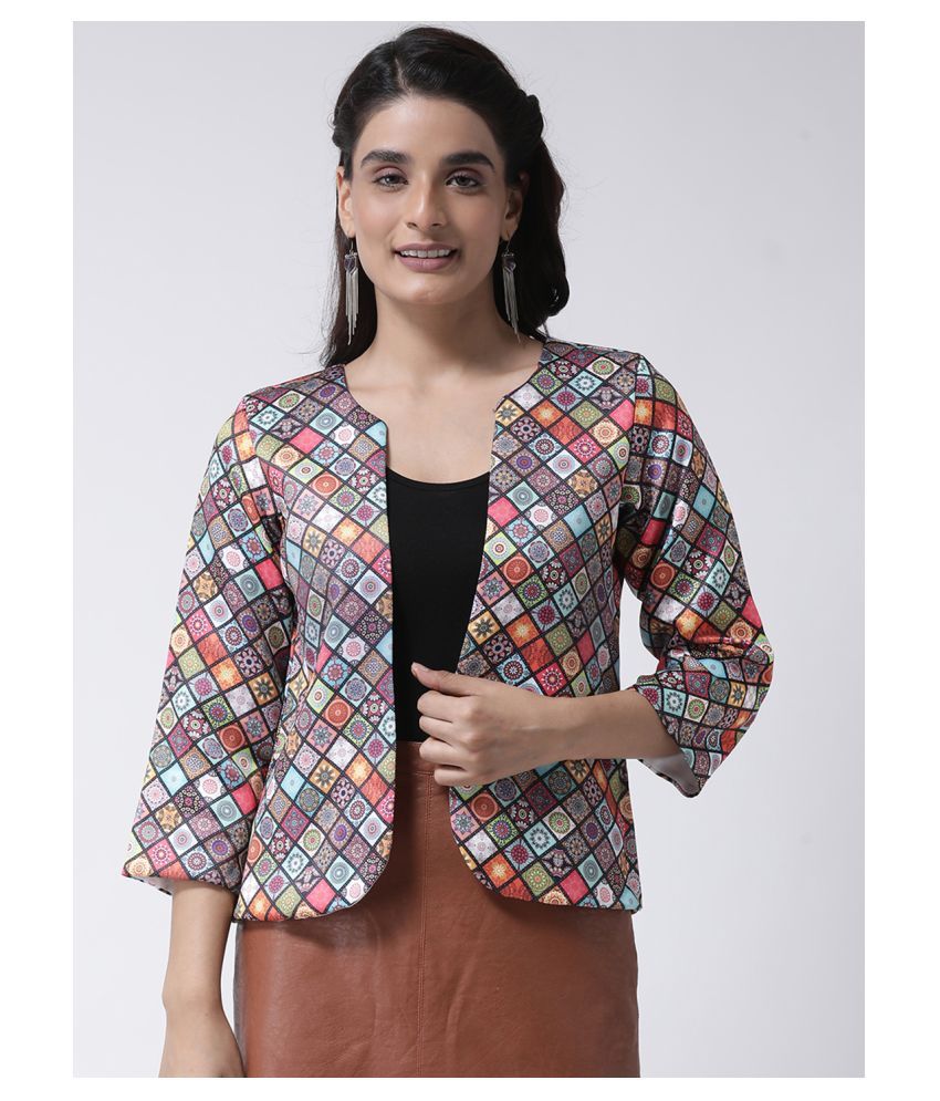     			Hangup Polyester Blend Waistcoats - Multi Color