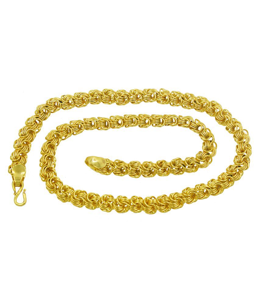 SAIYONI 18k Micro Gold plated Men & Women chain (18 Inch): Buy SAIYONI ...