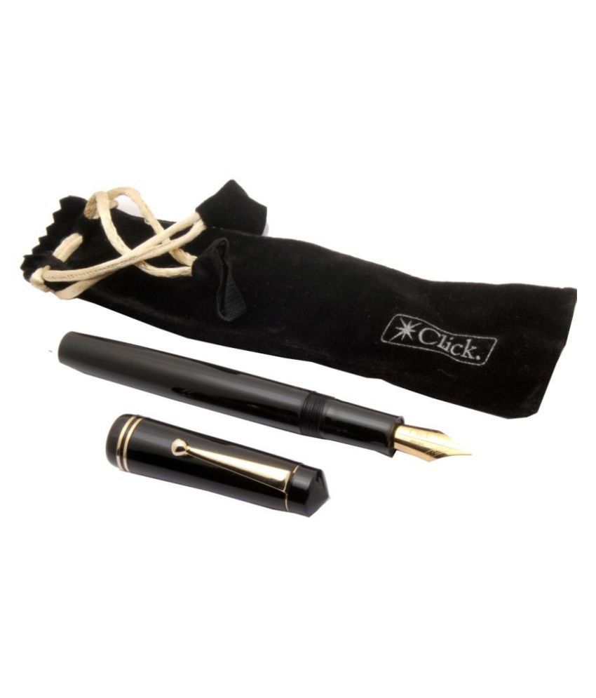     			Click Aristocrat Gold Retro Style Black Acrylic Fountain Pen With Flex Nib