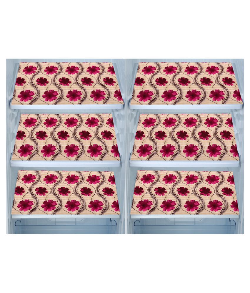     			E-Retailer Set of 6 PVC Gold Fridge Mats