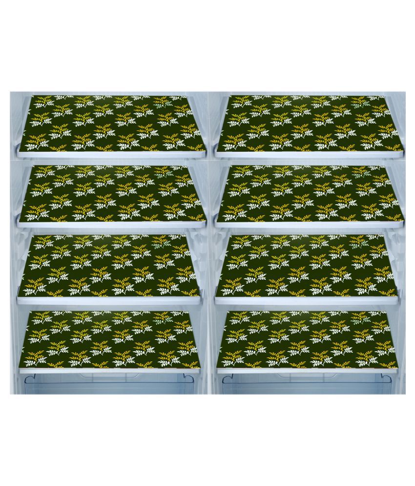     			E-Retailer Set of 8 PVC Green Fridge Mats