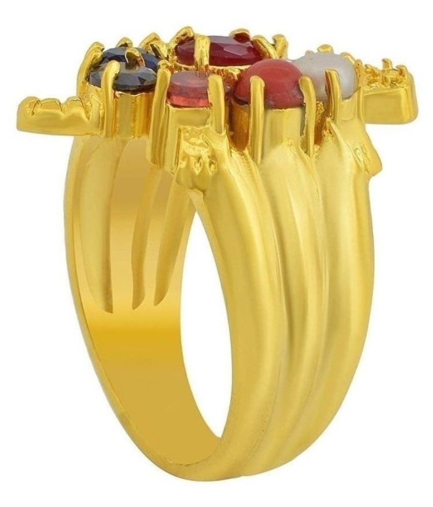 Gold Plated Brass, Faux Navratna Stone, Tortoise Design, Vaastu