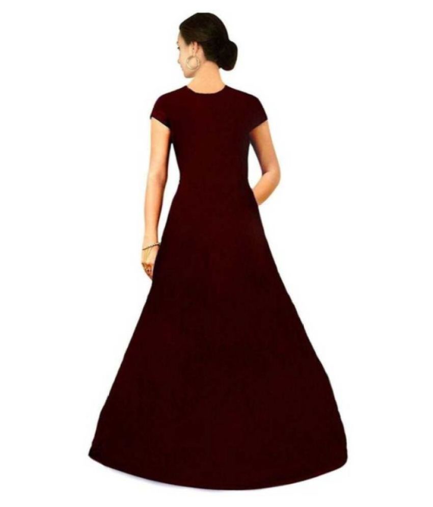 maroon ethnic gown
