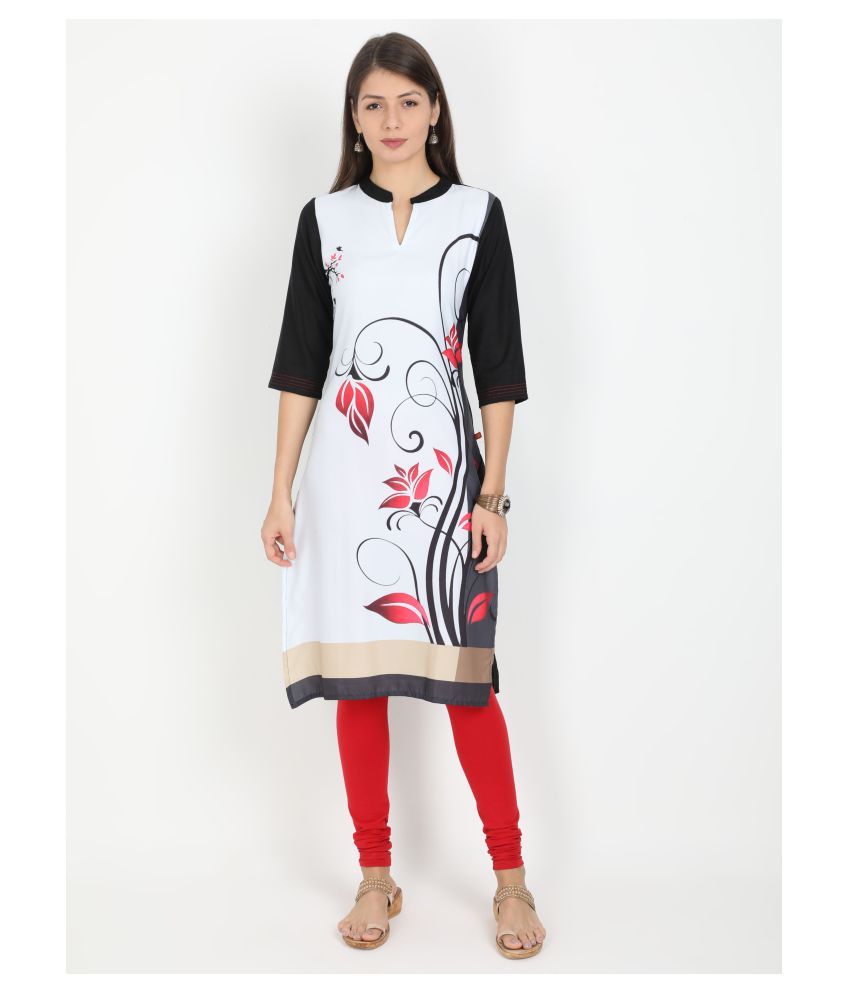     			Alena - Black Rayon Women's Straight Kurti