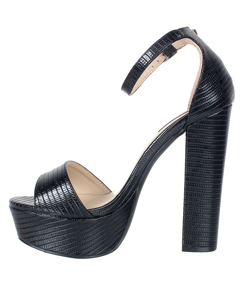 black block heels 3 inch