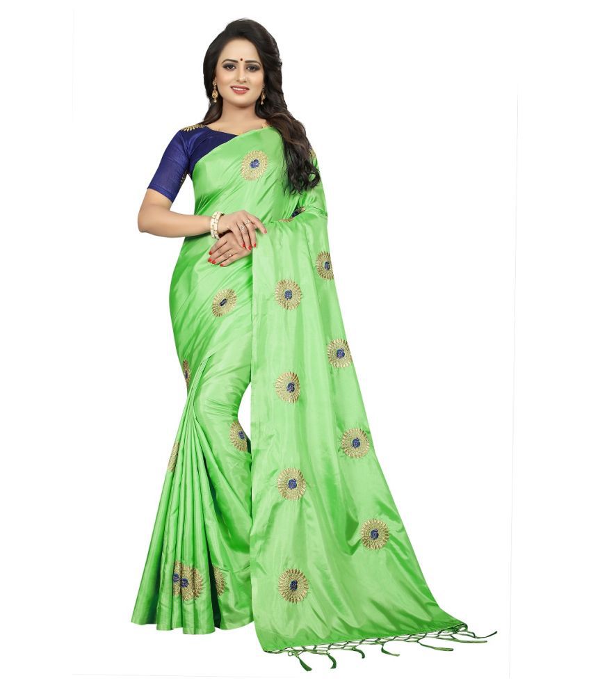 Rangkruti Green Paper Silk Saree - Buy Rangkruti Green Paper Silk Saree ...