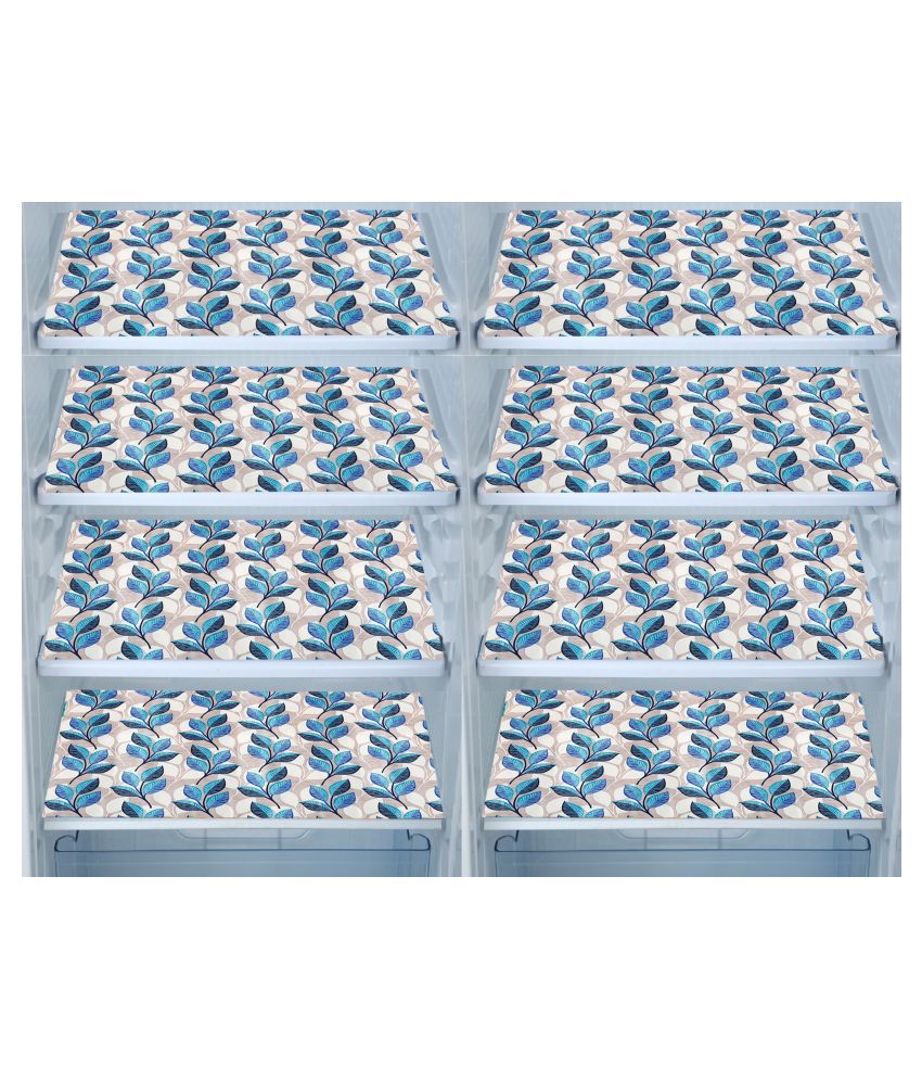     			E-Retailer Set of 8 PVC Blue Fridge Mats