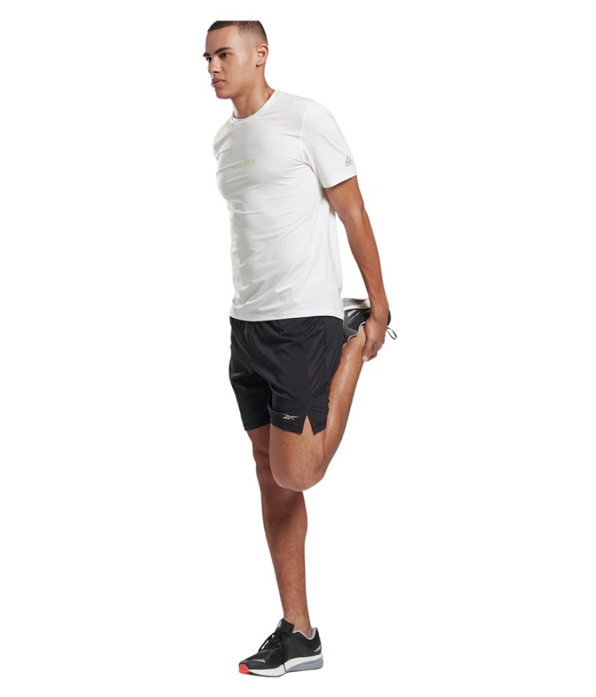 Reebok Black Polyester Running Shorts - Buy Reebok Black Polyester ...