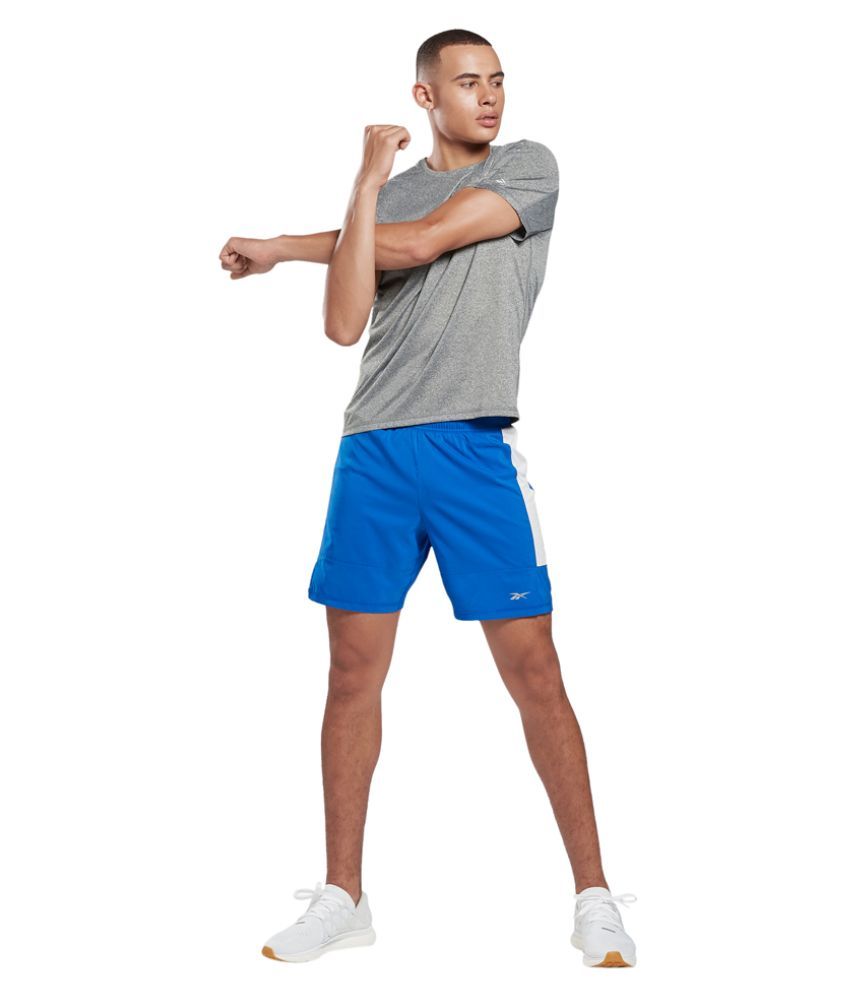 Reebok Blue Polyester Running Shorts - Buy Reebok Blue Polyester ...