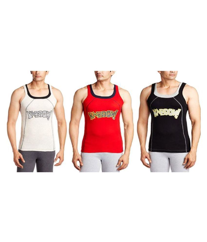     			Rupa Multi Sleeveless Vests Pack of 3