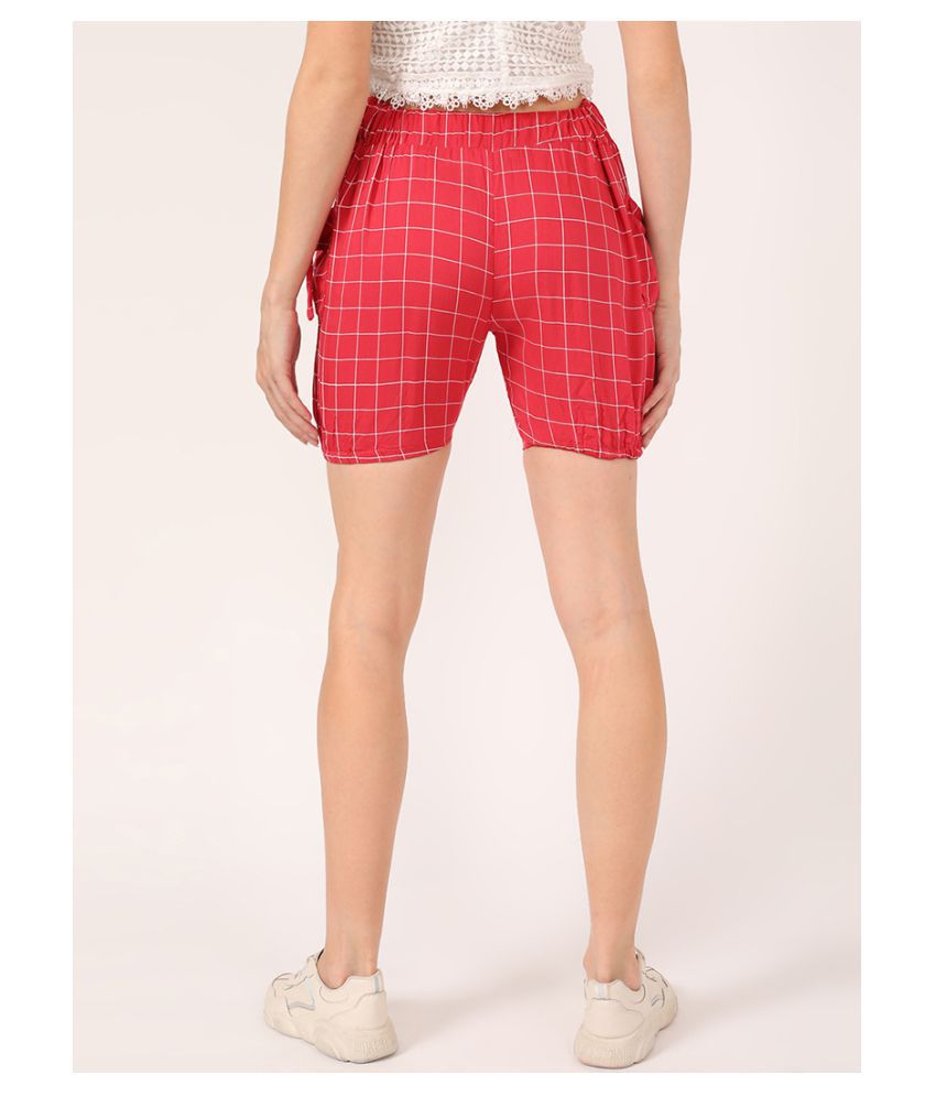 Buy V2 Rayon Hot Pants - Red Online at Best Prices in India - Snapdeal