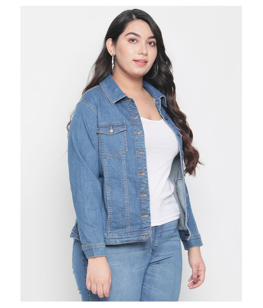 Buy Amydus Cotton Blend Blue Jackets 