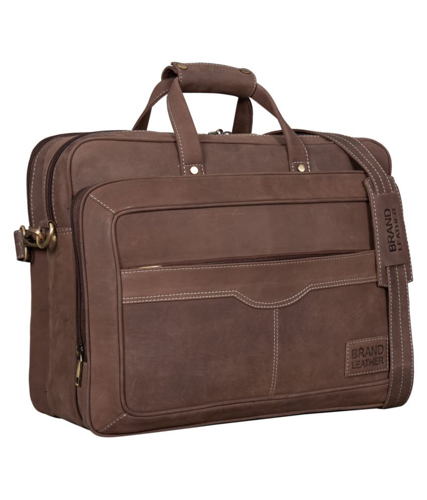 Brand Leather Brown Leather Office Bag - Buy Brand Leather Brown ...