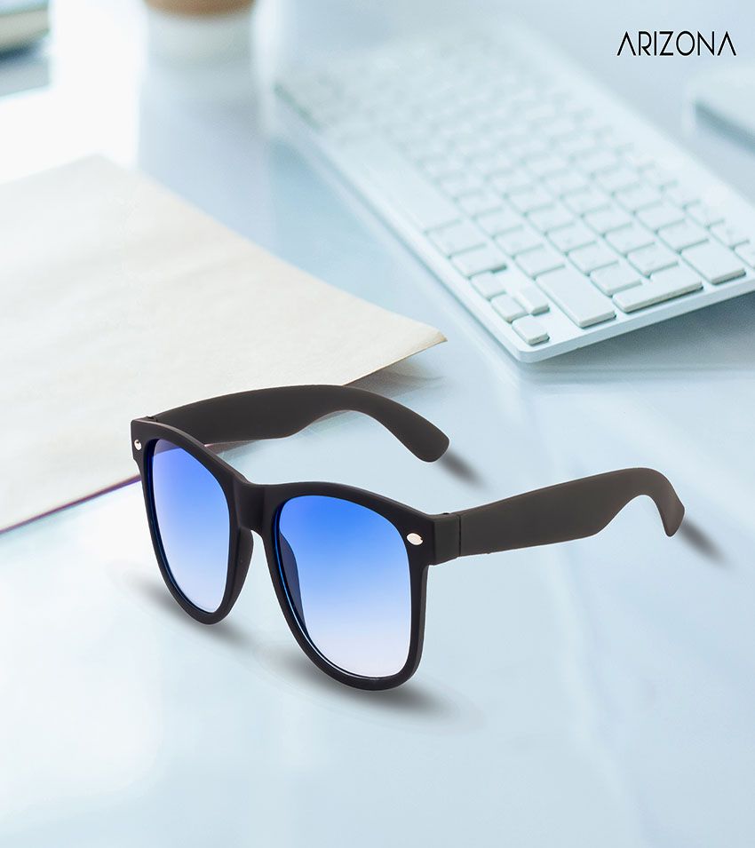 blue lens wayfarer sunglasses