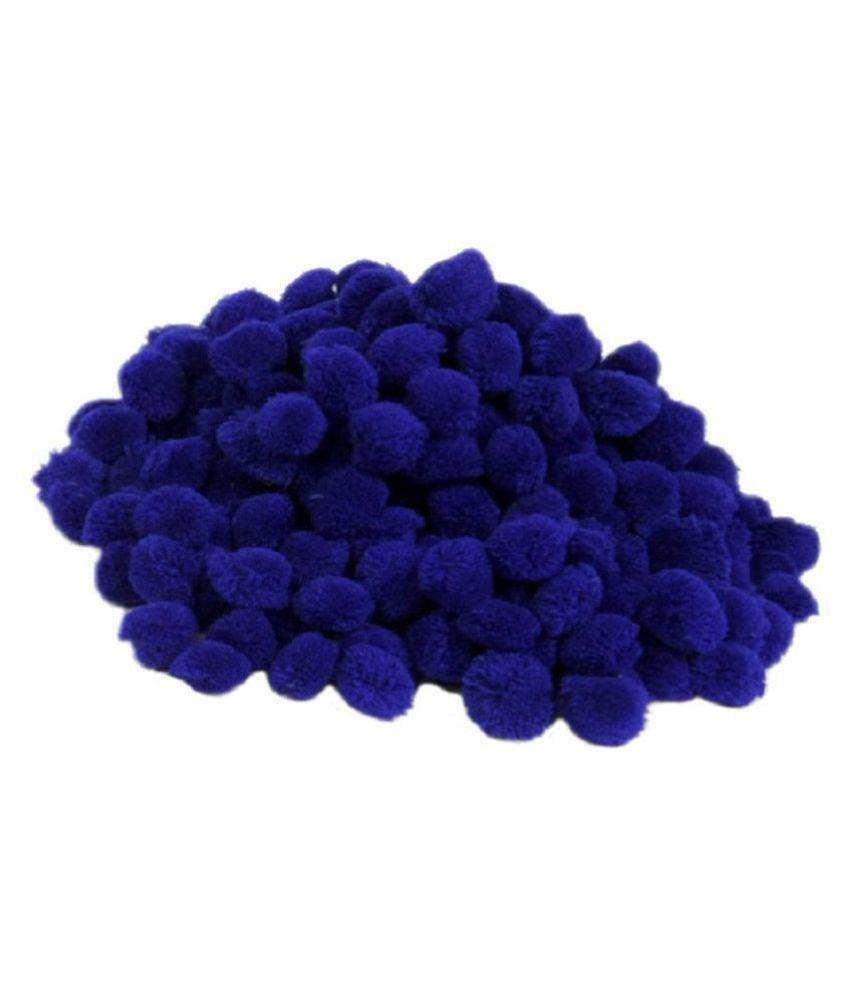     			Pom Pom Big Wool Balls : Color Royal Blue : Pack of 50, 35 mm (3.5 cm) dai, Used for Art & Craft, Dresses, Room Decoration, Jewellery Making etc