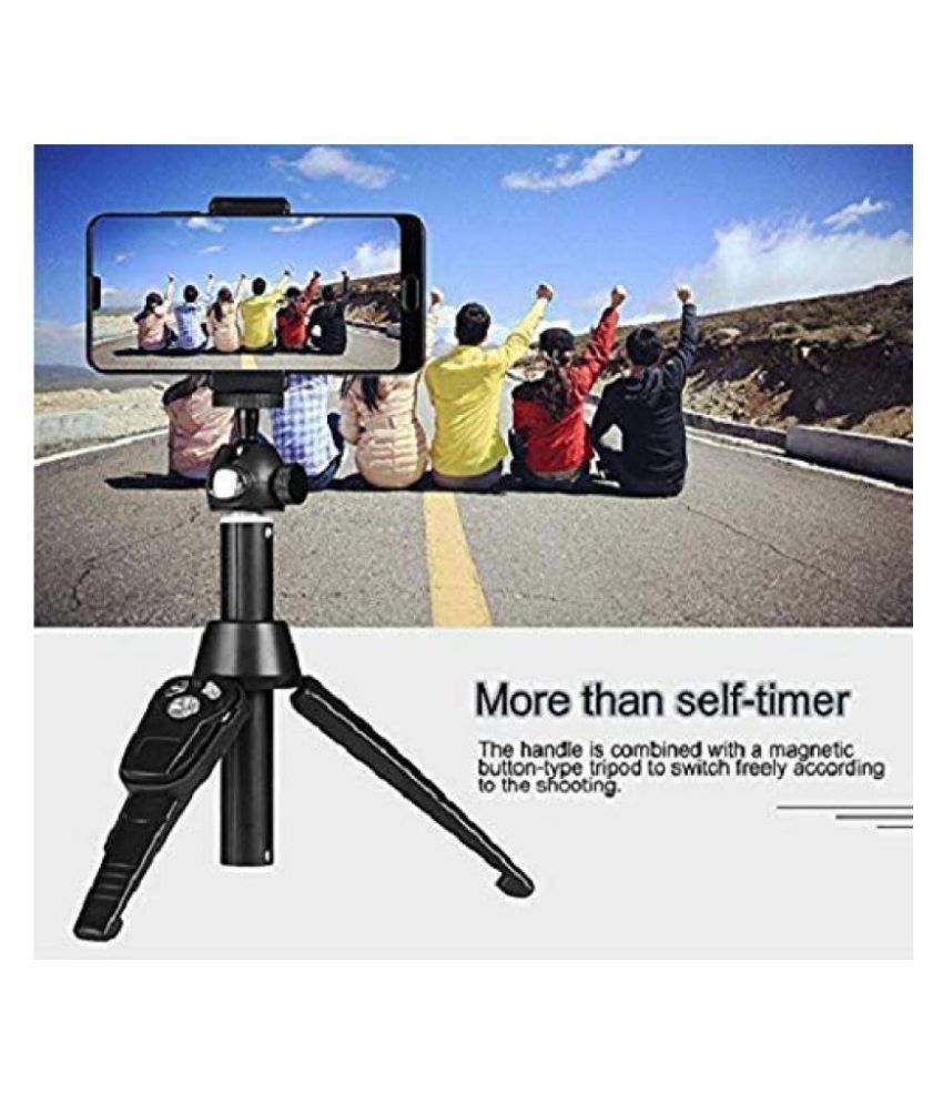 H8 Mini Tripod Stand with 2 in 1 Selfie Stick and Mini Camera Tripod