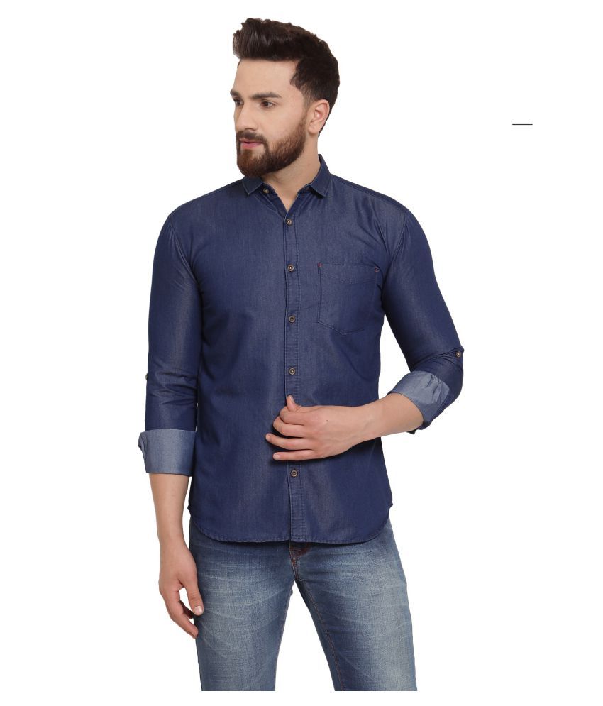 ATM SHIRT Denim Blue Shirt - Buy ATM SHIRT Denim Blue Shirt Online at ...