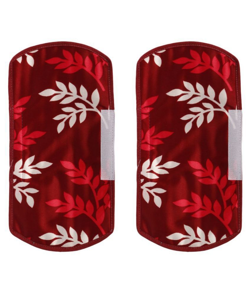     			E-Retailer Set of 2 Polyester Maroon Fridge Handle Cover