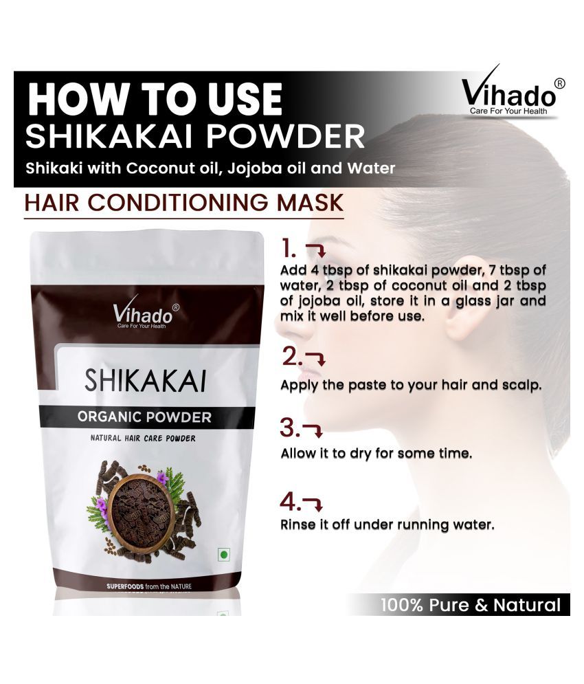 Vihado Organic Shikakai Powder Hair Mask 400 g Buy Vihado Organic