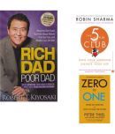 Combo Of Rich Dad + 5 Am Club + Zero To One (Paperback, Generic)