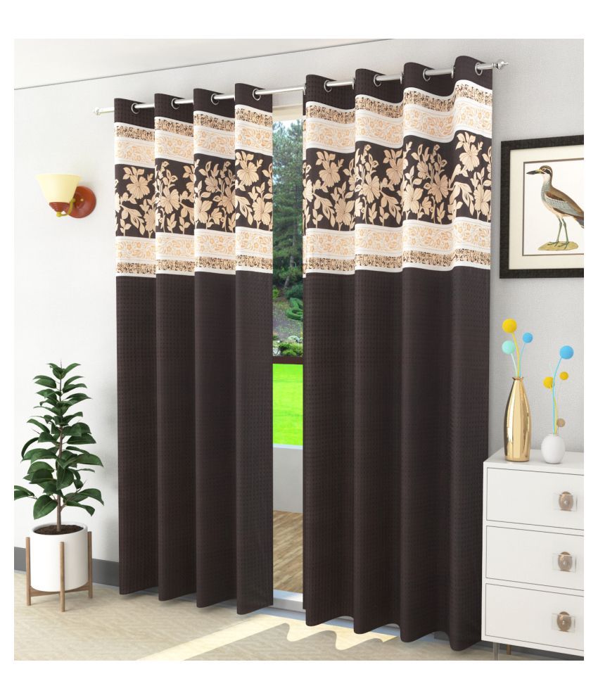 INDUS APPAREL Set of 2 Window SemiTransparent Eyelet Polyester