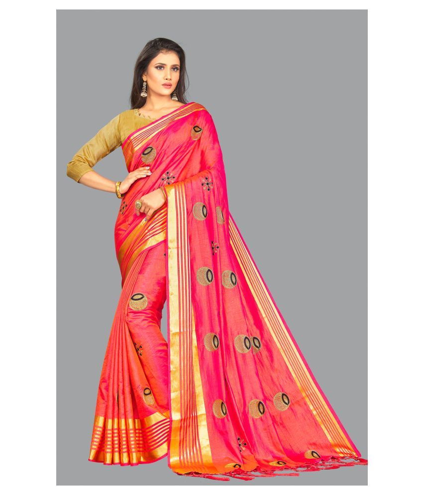 pink khan saree look