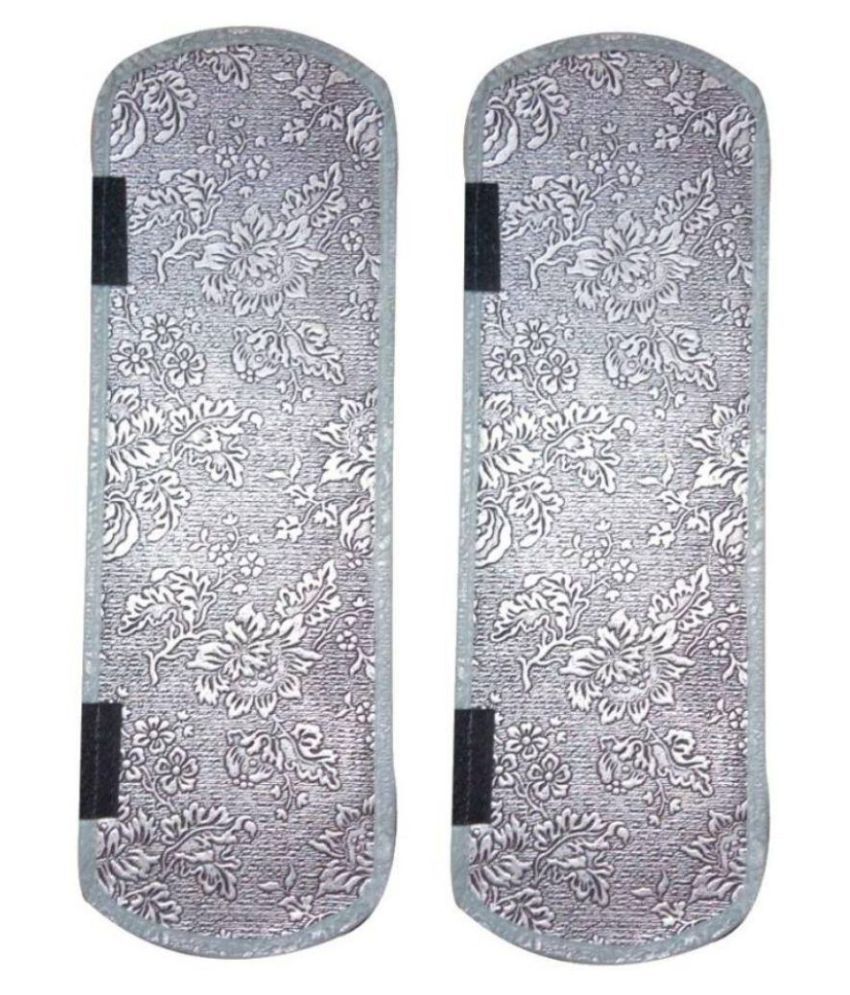     			E-Retailer Set of 2 PVC Silver Fridge Handle Cover